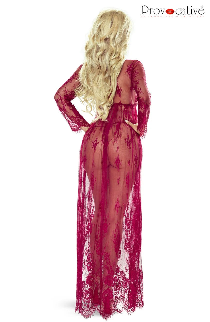 Provocative Elegant Robe -Wine