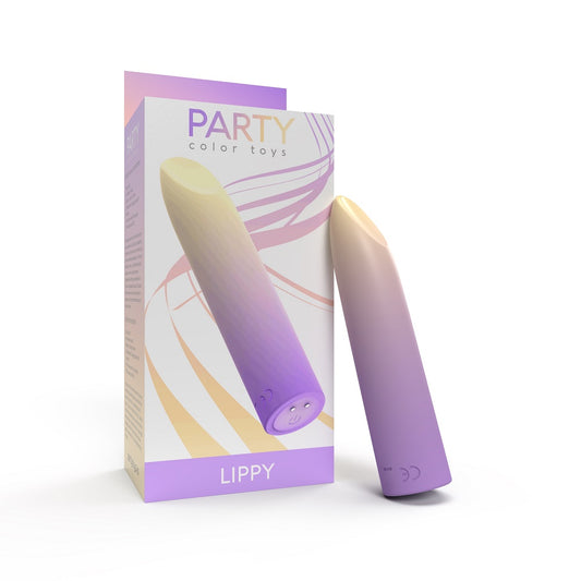Party Color LIPPY Rechargeable Bullet Vibrator Purple