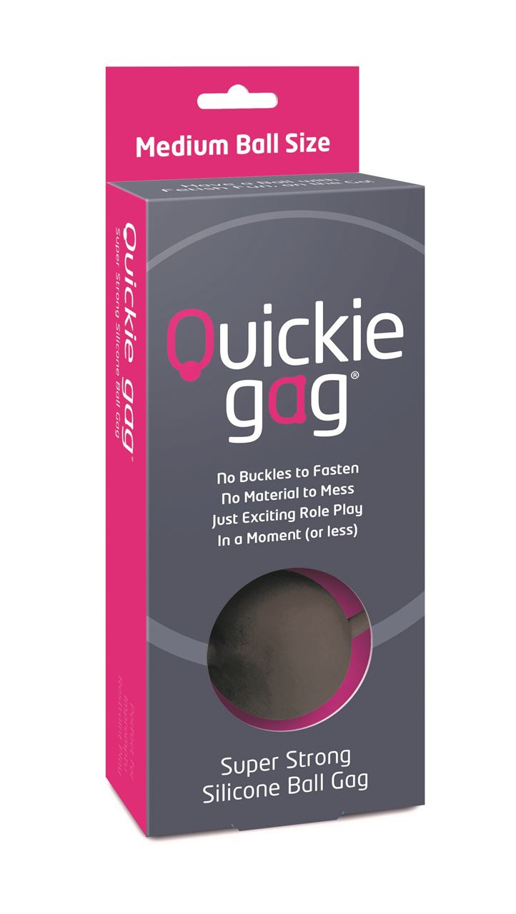 Quickie Gag Medium Ball - Black 