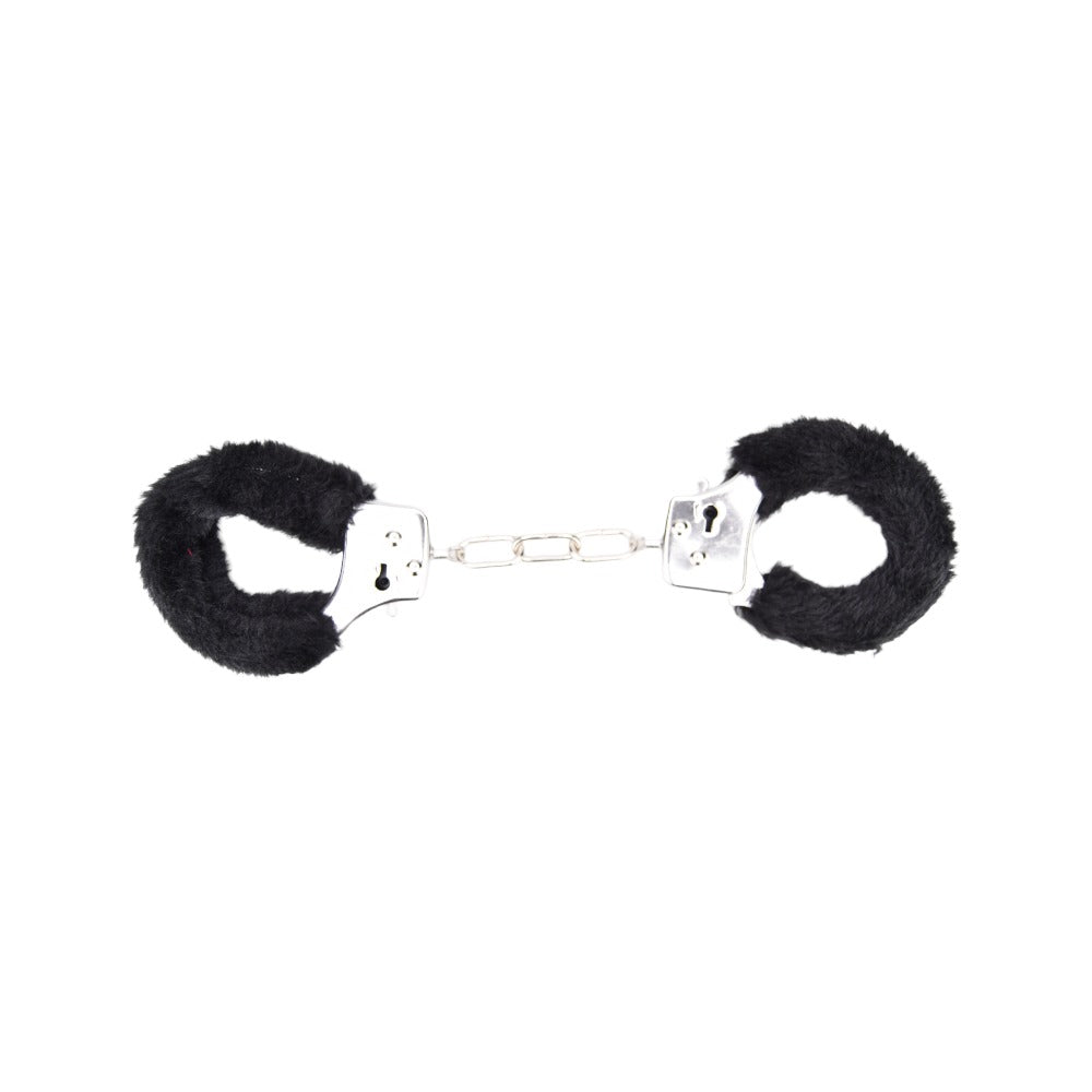 Bound to Play. Heavy Duty Furry Handcuffs Black