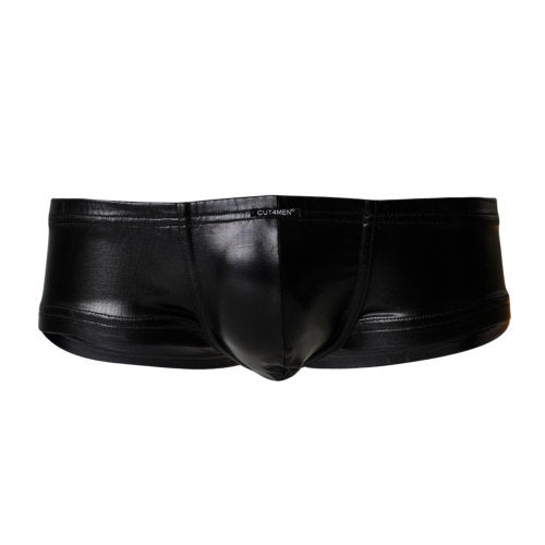 C4M Booty Shorts Black Leatherette Extra Large