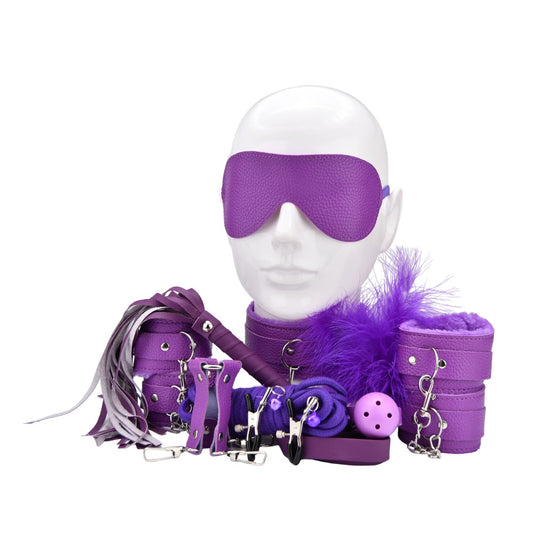 Bound to Play Bondage Kit Purple (11 Piece)