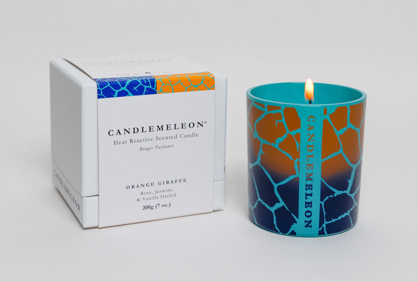 Candlemeleon- NEW Orange Giraffe-Rose, Jasmine & Vanilla Orchid