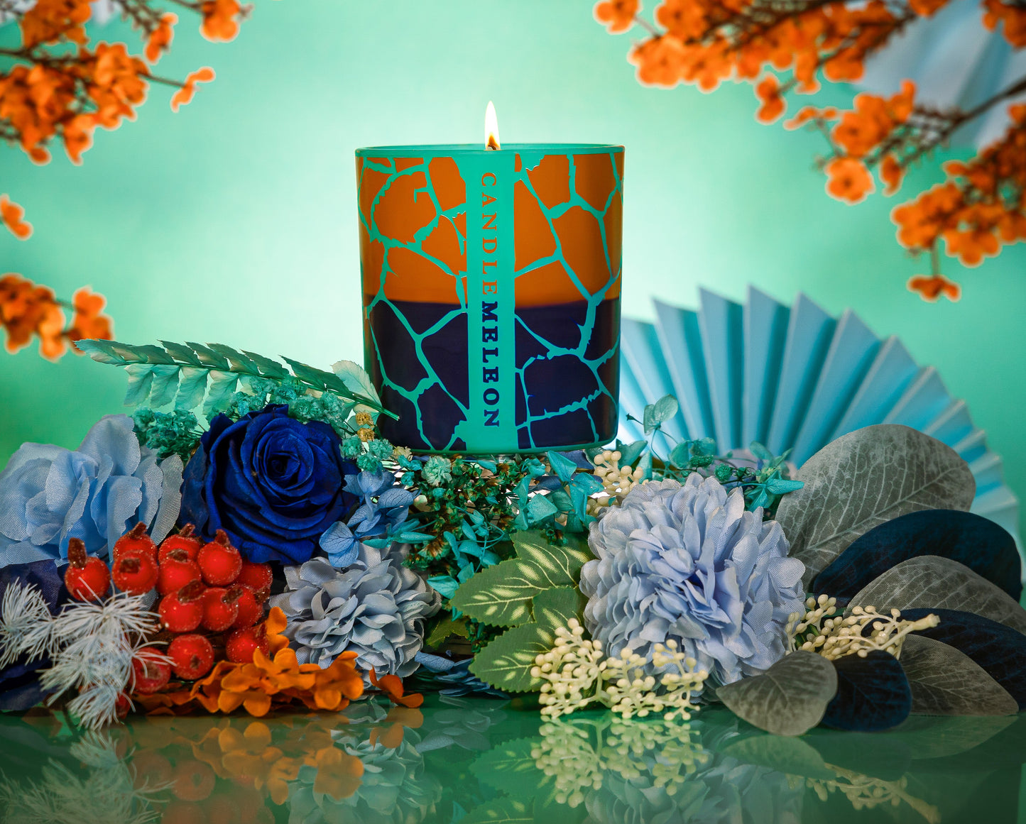 Candlemeleon- NEW Orange Giraffe-Rose, Jasmine & Vanilla Orchid