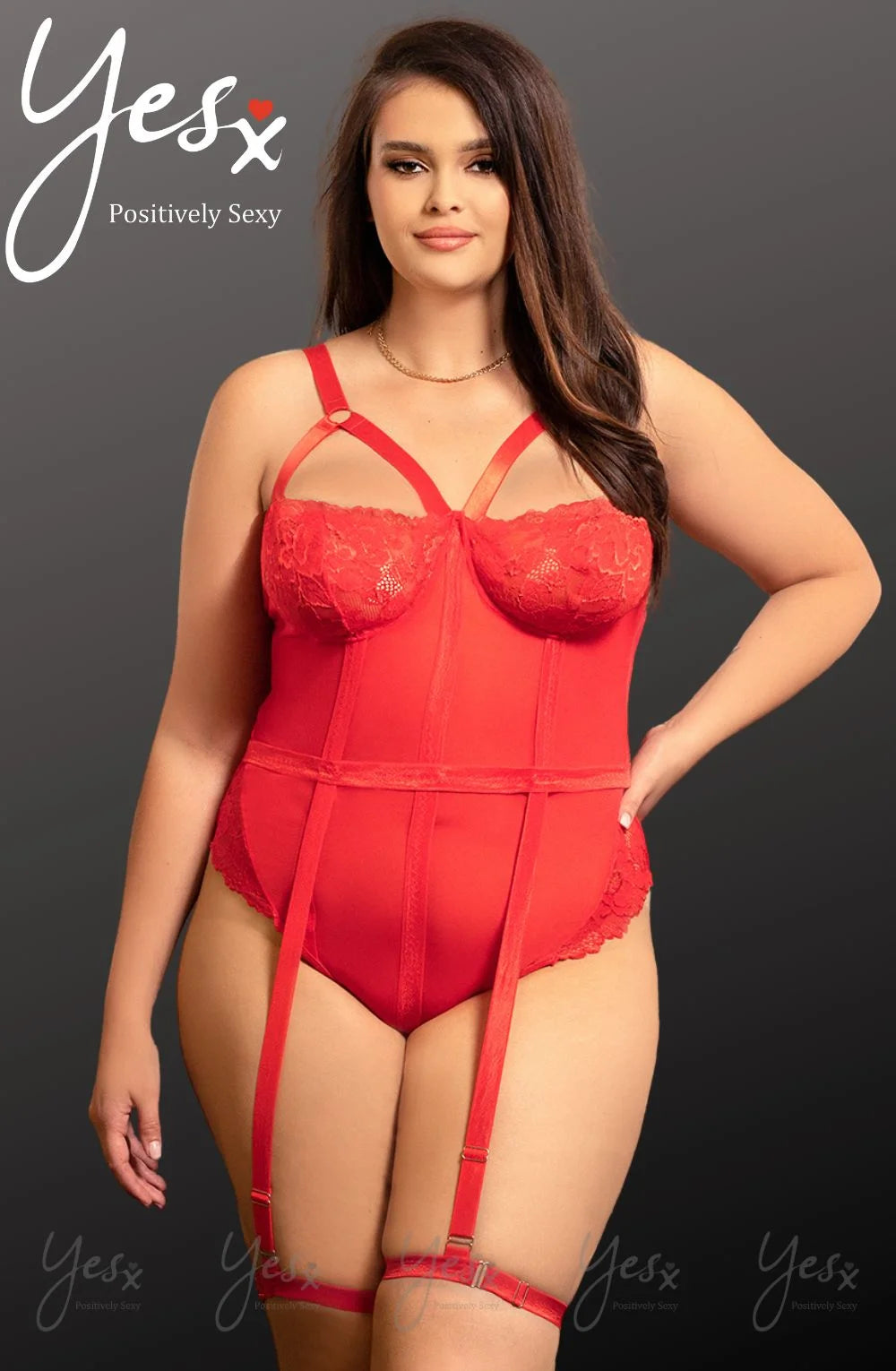 YesX Red Bodysuit-Plus