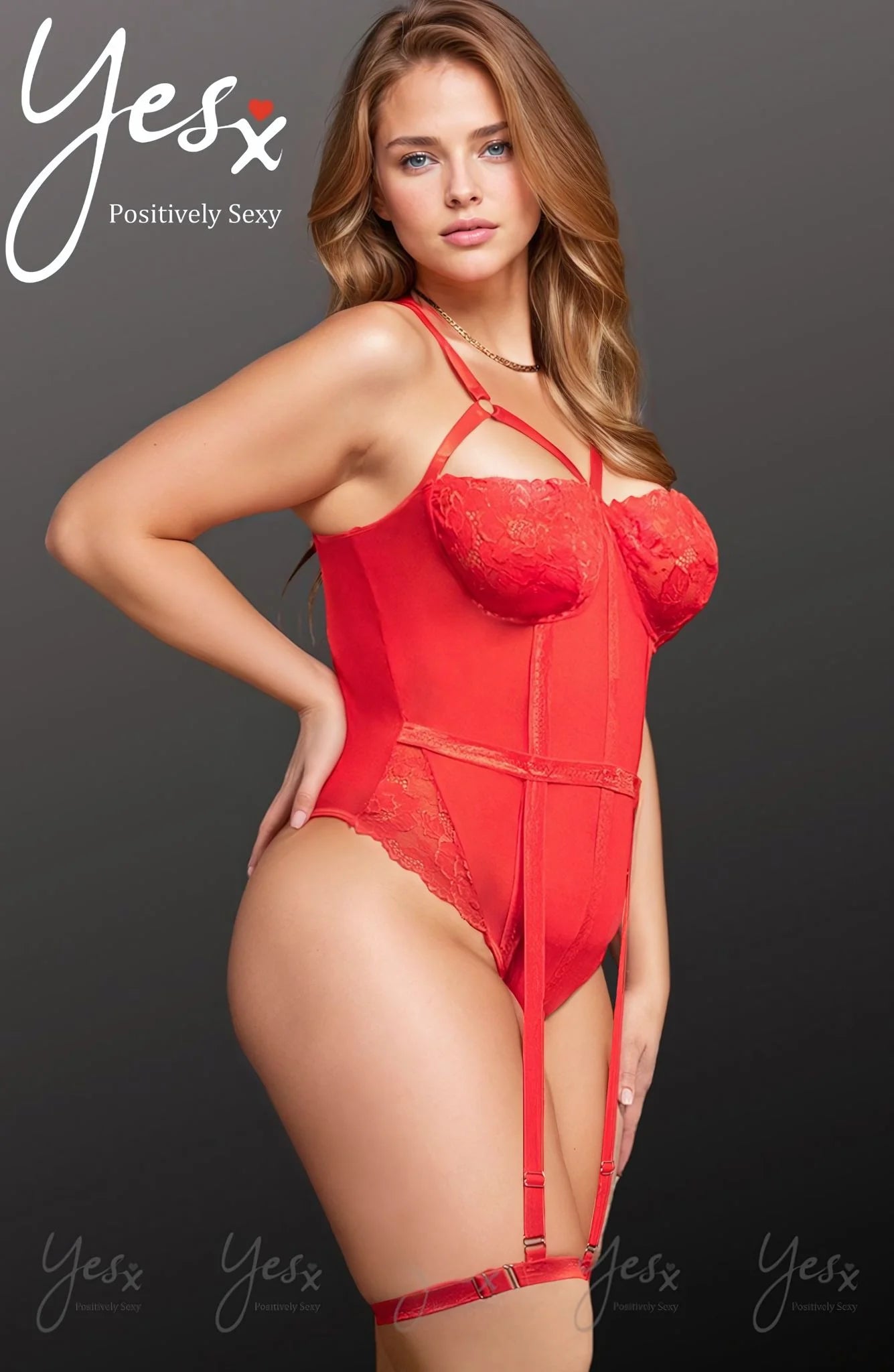 YesX Red Bodysuit-Plus