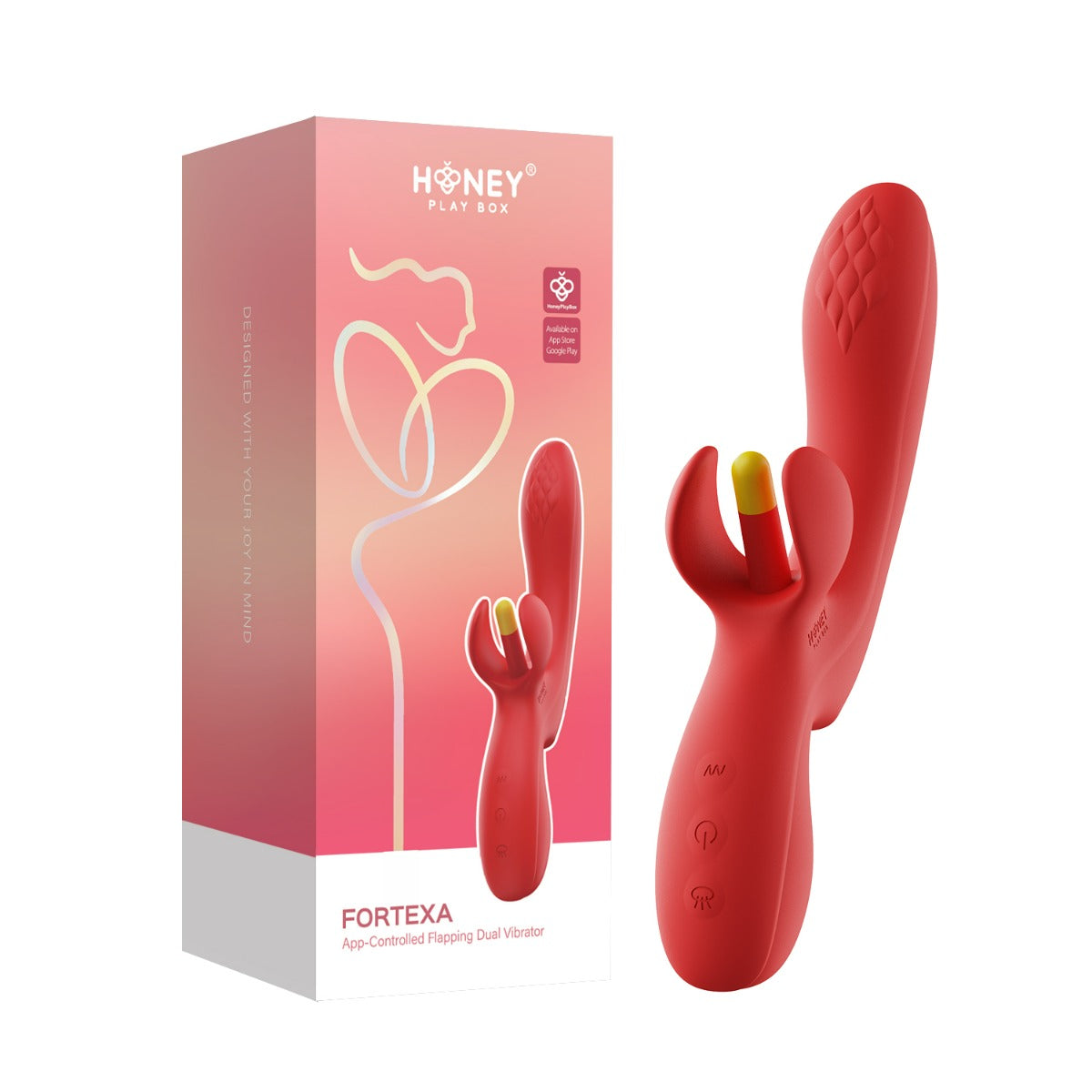 Honey Play Box â€“ Fortexa â€“ Kinky Finger Flapping Clit & G-Spot Vibrator (App Controlled)