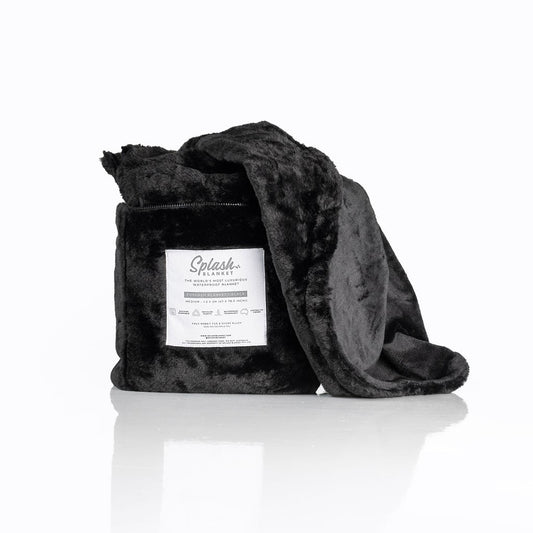 Splash Blanket - Furlush (NON bonded) - Black on Black - Small